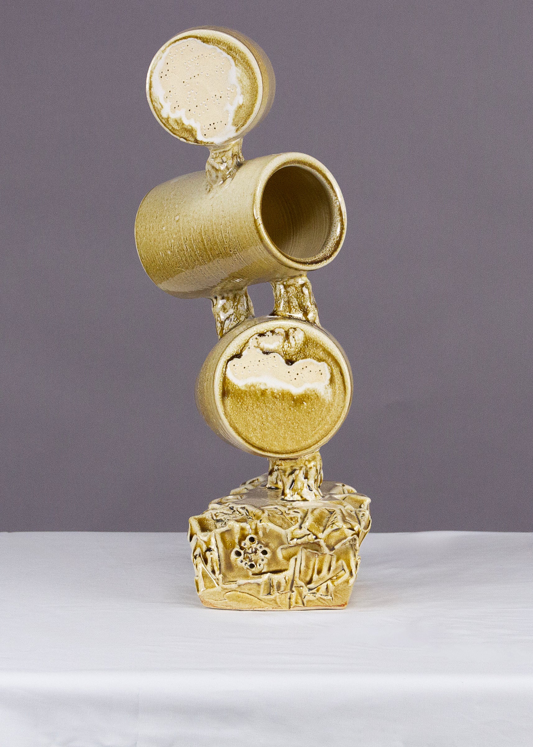 Ceramic, Glaze, Braille, 6 3/4 x 16 1/2 x 6 1/4 in