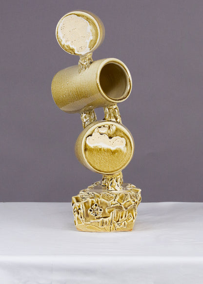 Ceramic, Glaze, Braille, 6 3/4 x 16 1/2 x 6 1/4 in