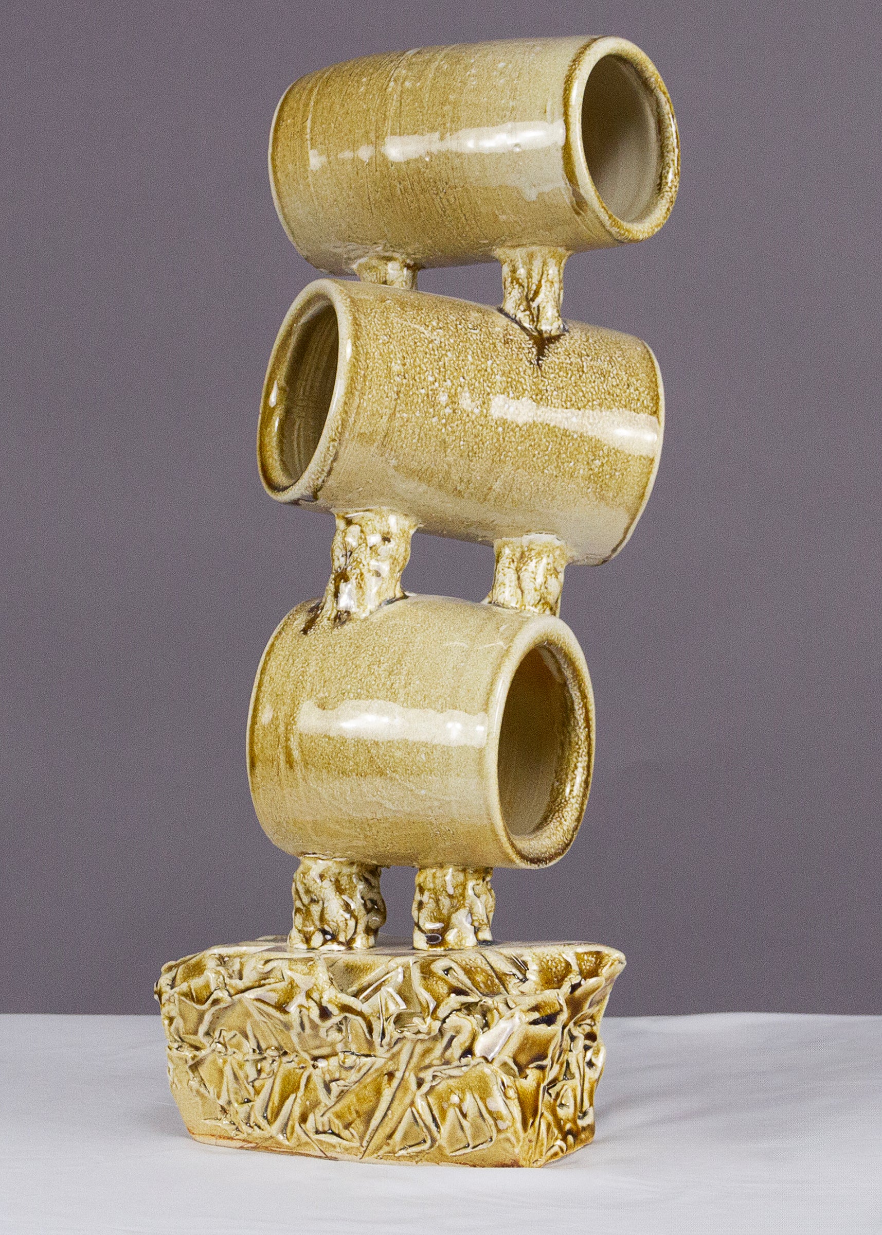 Ceramic, Glaze, Braille, 6 3/4 x 16 1/2 x 6 1/4 in