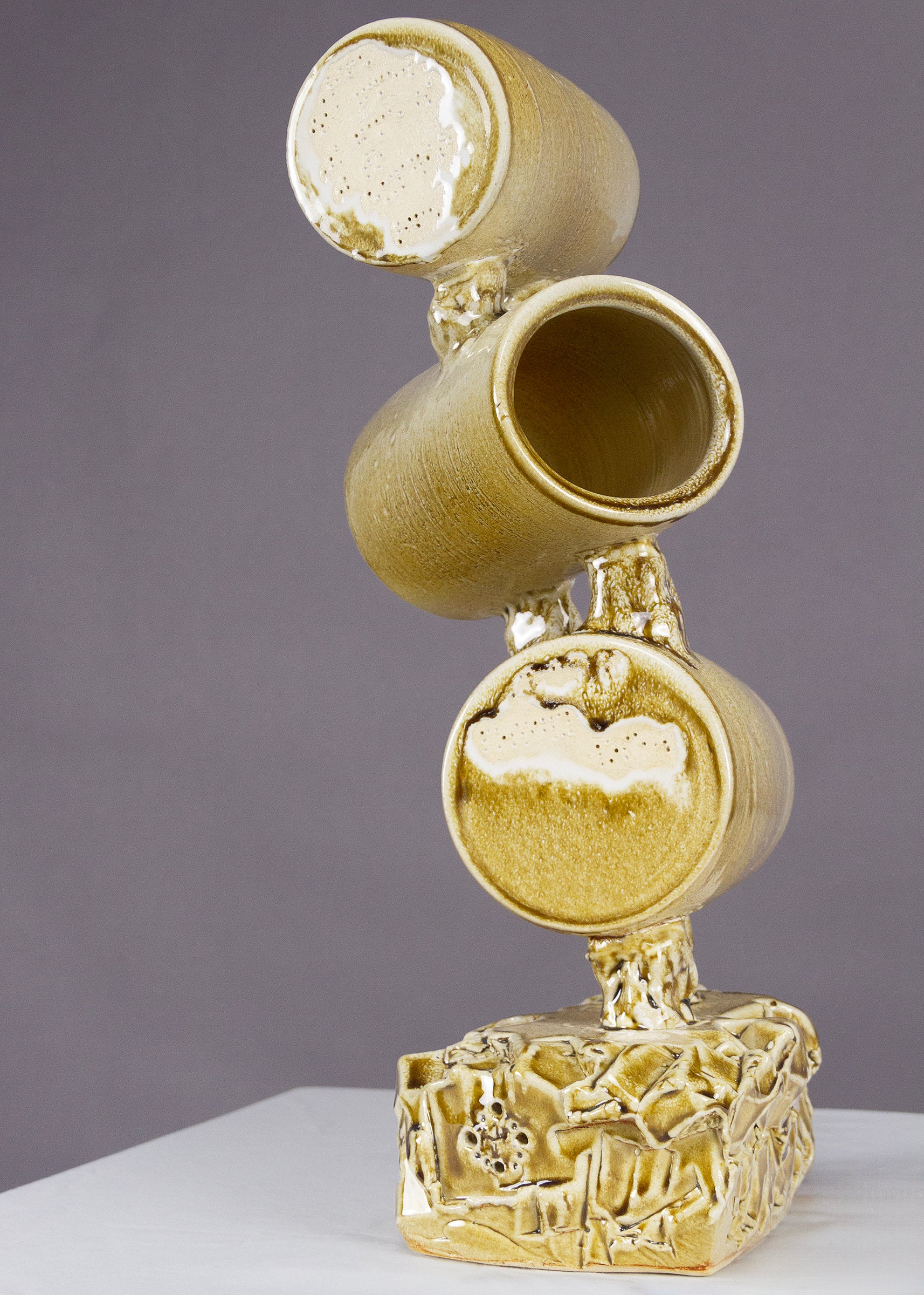 Ceramic, Glaze, Braille, 6 3/4 x 16 1/2 x 6 1/4 in