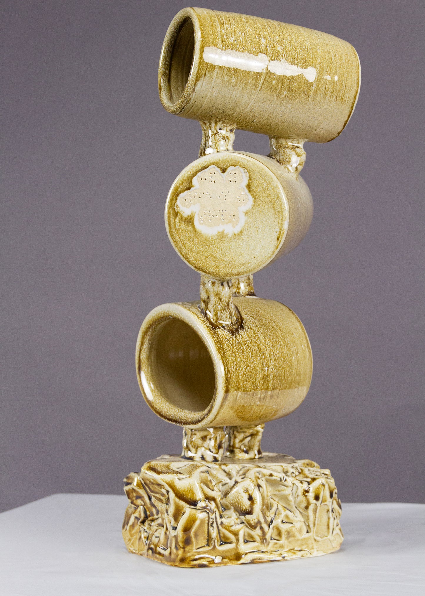 Ceramic, Glaze, Braille, 6 3/4 x 16 1/2 x 6 1/4 in