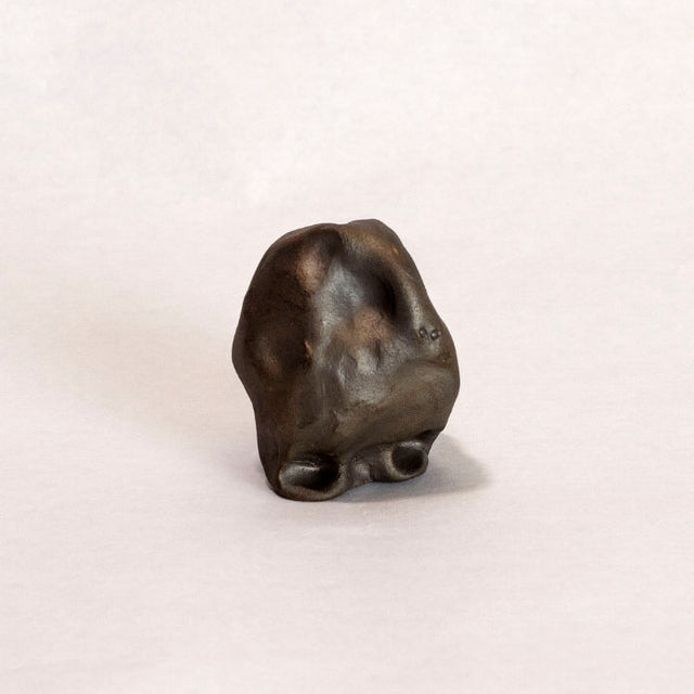 Dark brown ceramic sculpture 