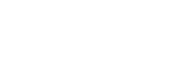 Hearing the light Logo in white