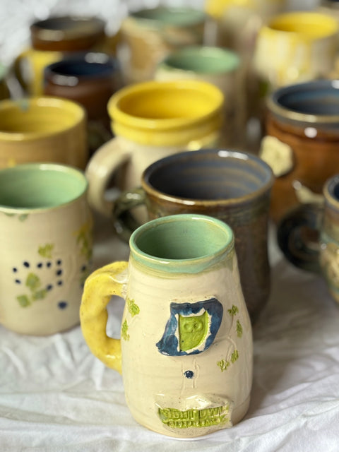 Night Owl Mug Grouping 3 close view
