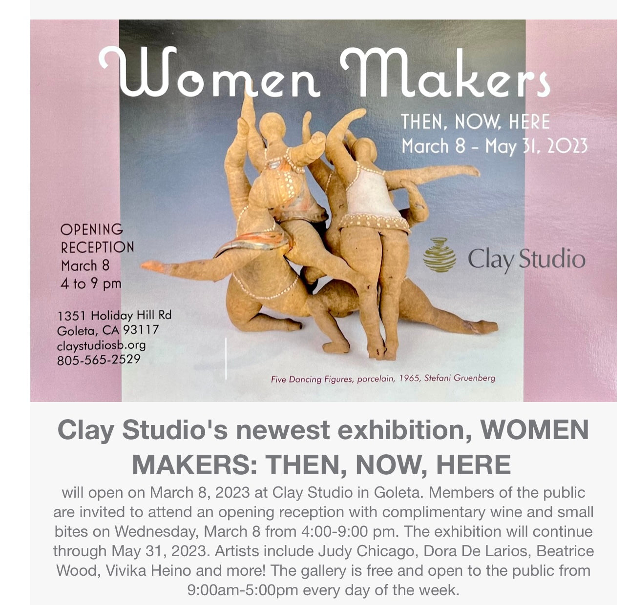 Flyer for the Woman Makers Group Show
