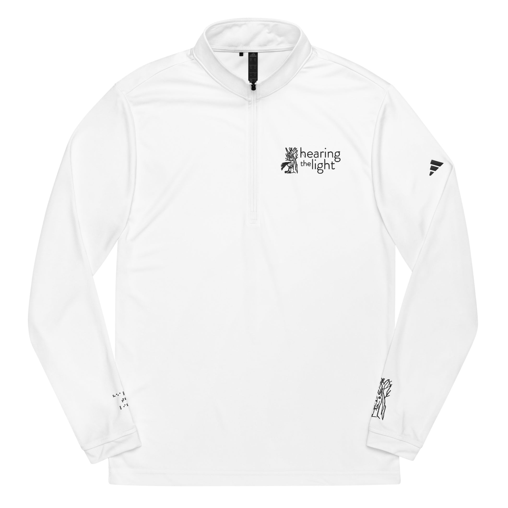 White adidas zip pullover 