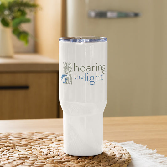 Travel mug with a handle - white